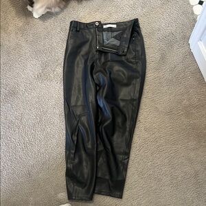 Zara Black Faux Leather Pants